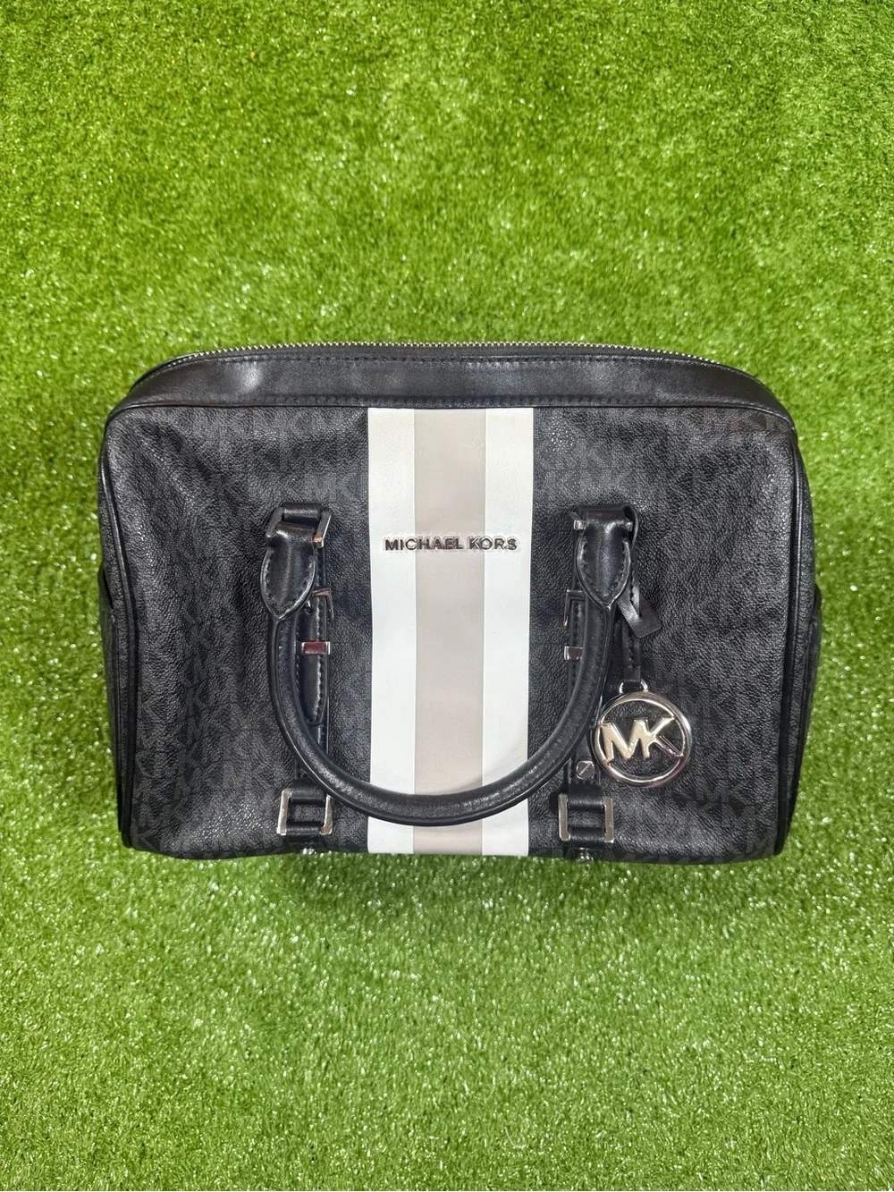 Michael Kors Black Monogram Double-Handle Briefcase